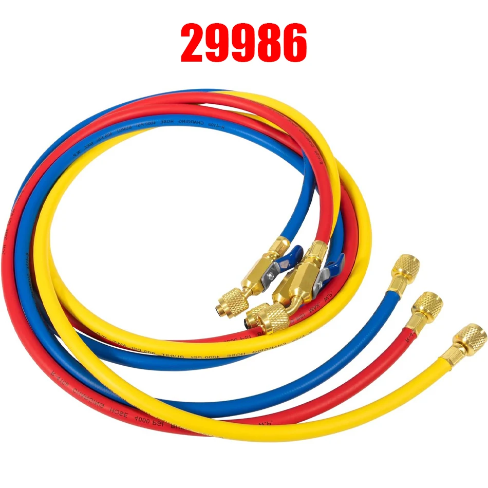 Tml 29986 Plus Ii Tubo Da 1/4 "Con Valvola A Sfera Compatta 72" Per Connettori Per Gas R-410A Tubo Di Sicurezza Accessori Per La Casa 4000 Psi