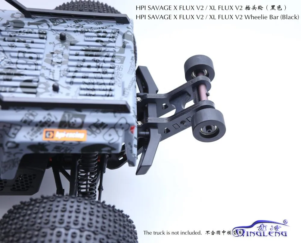 Ql Super Nylon 2 Ruote Wheel Bar Per Hpi Savave X Flux Xl 4.6 5.9 V2