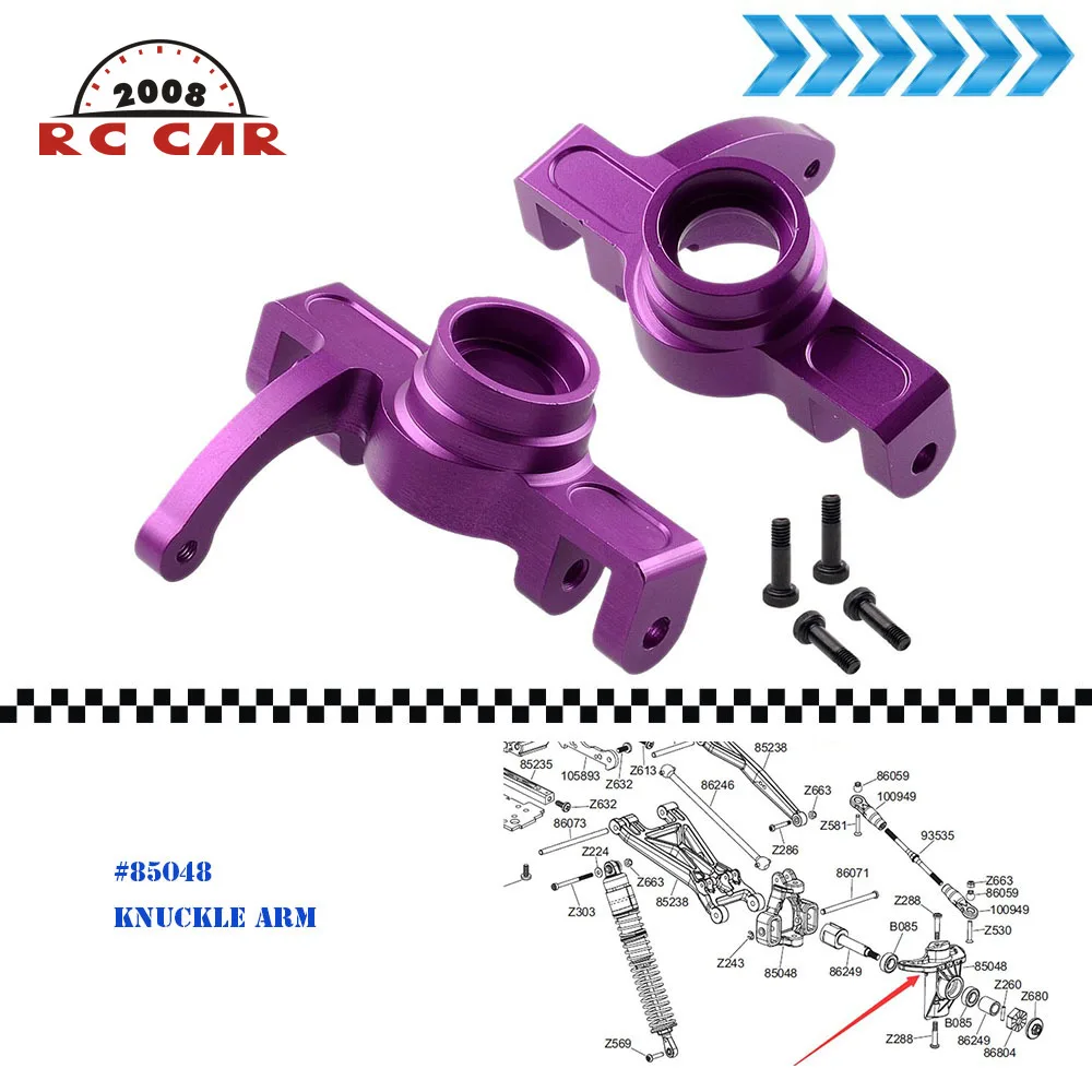 #85048 Alumimum Anteriore/Posteriore C-Hub Braccio Articolato Per 1/8 Hpi Savage Flux Hp 2350 Xl X 4.6 5.9 21 25 Ss 4.1 3.5