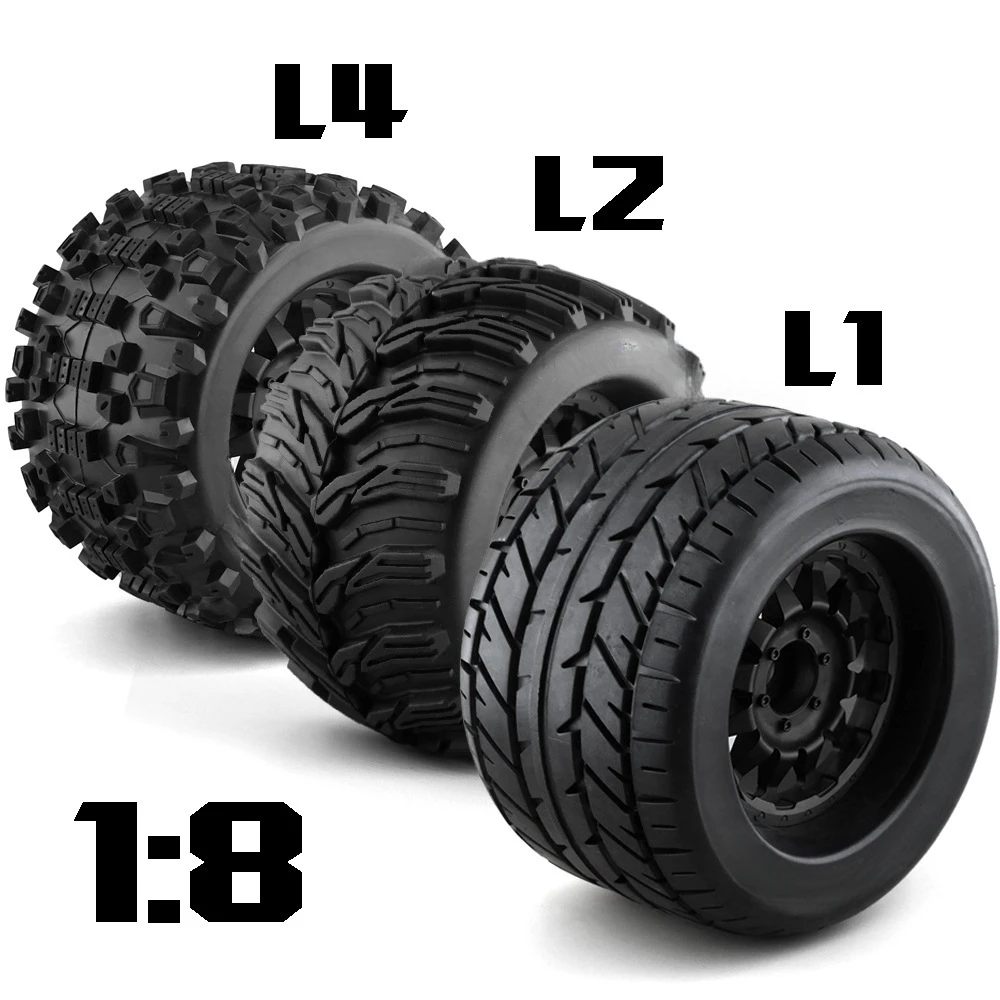 1/8 Scale Summit Revo Xl Mt Off Road Truck Ruote/Pneumatici Per Traxxas-S Hpi Savage 5.9 4.6 Flux Arrma Mt410 3.8 Mt E F Truck