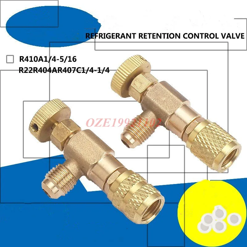 1Pc R22-R22 R410-R410 R22-R410 R410-R22 Refrigerazione Adattatore Di Ricarica Liquido Aggiunta Casa Refrigerante Ritenzione Valvola Di Controllo