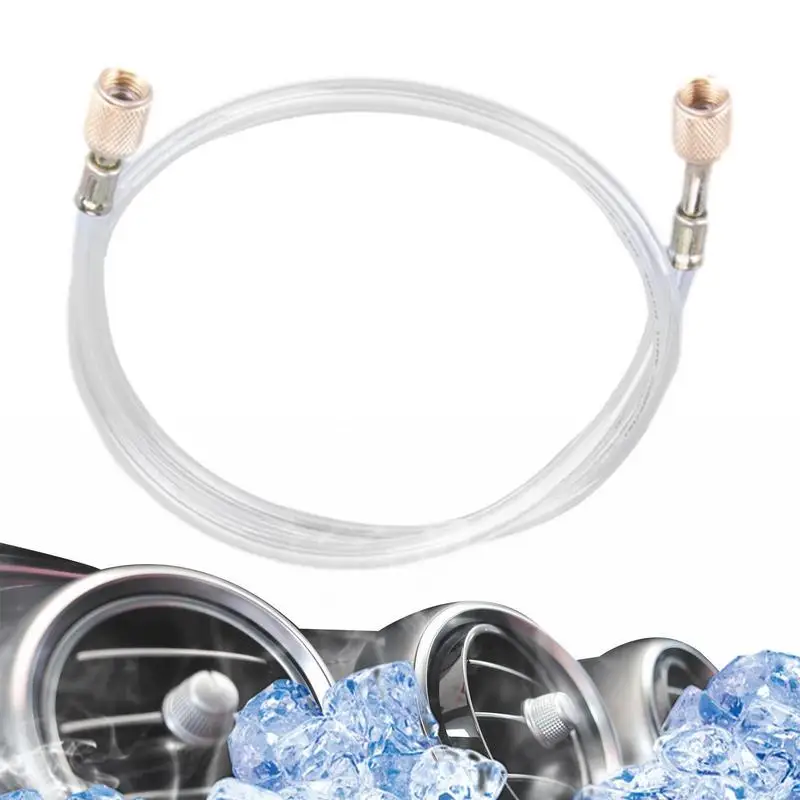 Tubi Di Ricarica Del Refrigerante Ac Tubo Fluorurato Trasparente Filettatura 1/4Sae Per R410 R134 R22 1.2M Aria Condizionata Per Auto R134 Hvac