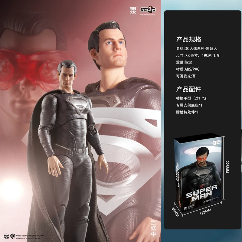 Fondjoy Toys Justice League Zaraguinas Black Superman Dc Multiverse Figure Mobili Da 7 Pollici Action Figure Collector Series 18Cm