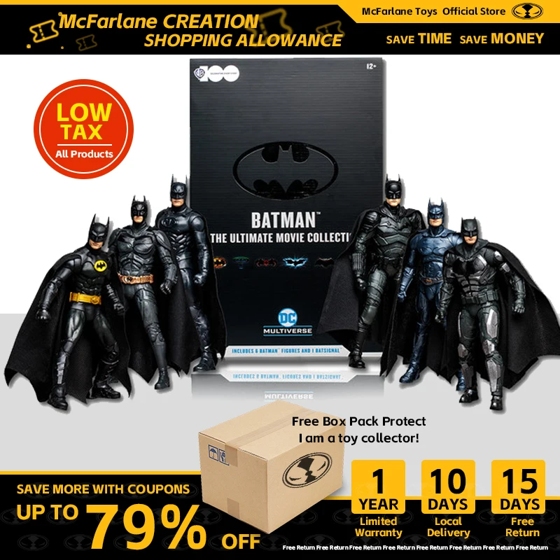 Mcfarlane Toys Batman L'Ultima Collezione Di Film (Wb 100 Dc Multiverse) 6-Pack 7 "Figure (Pre-Order Navi Settembre)