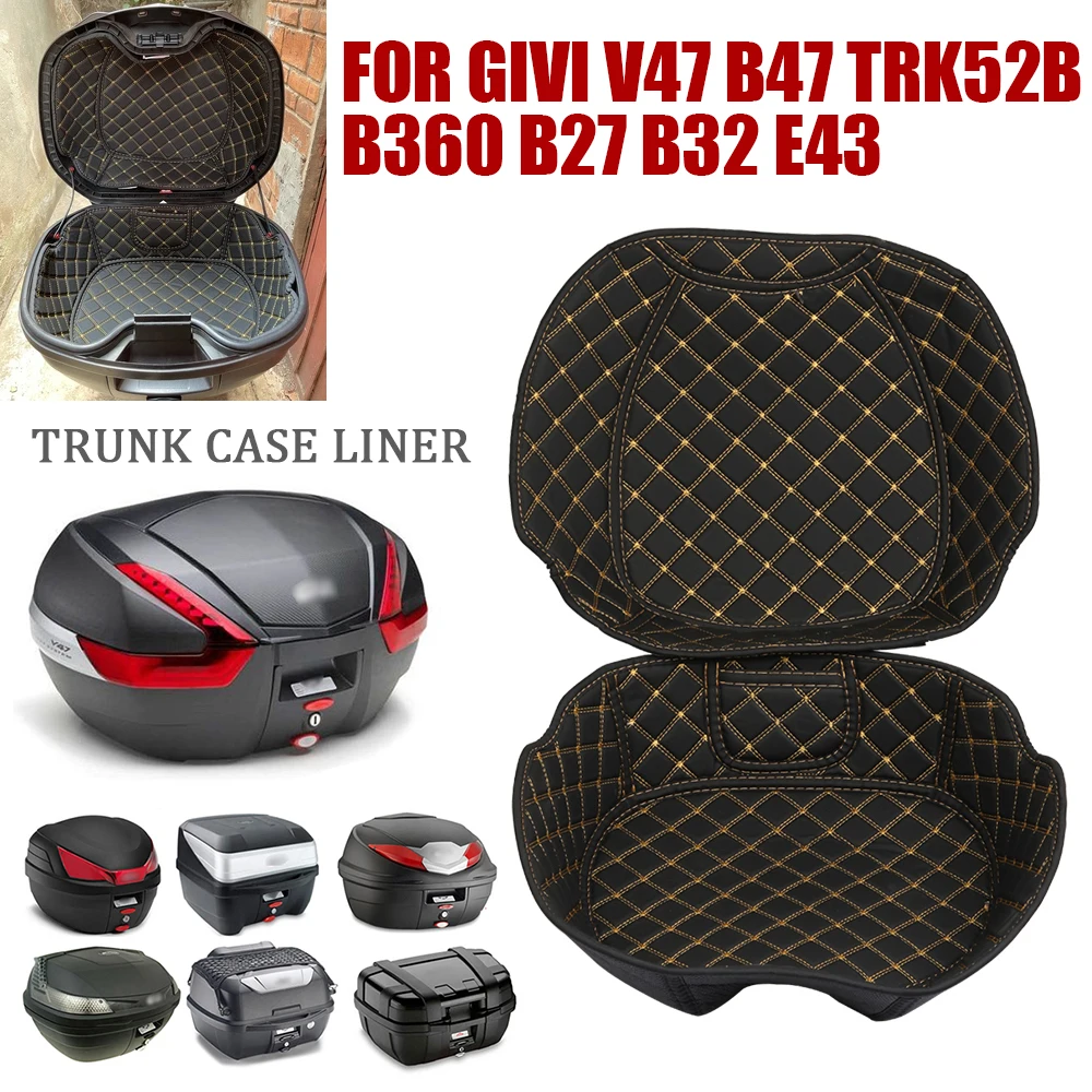 Per Givi V47 E43 B27 B32 B360 B47 Trk52B Trk 52B V-47 Sedile Posteriore Bagagliaio Borsa Moto Portatile Interno Liner Pad Fodera Protector