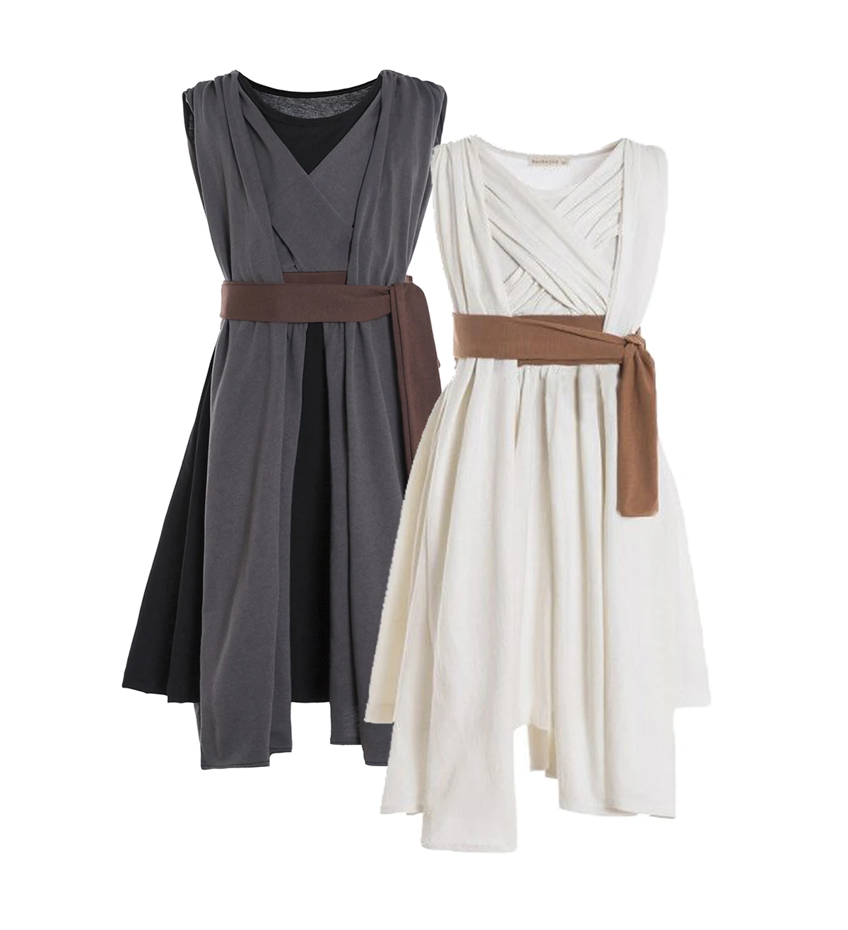 Child Rey Skywalker Dress Star Costume Outfit Wars Cosplay Alloween Dress Up Clothes Rey Costume Rey Leia Bb-8 Vestito Cosplay