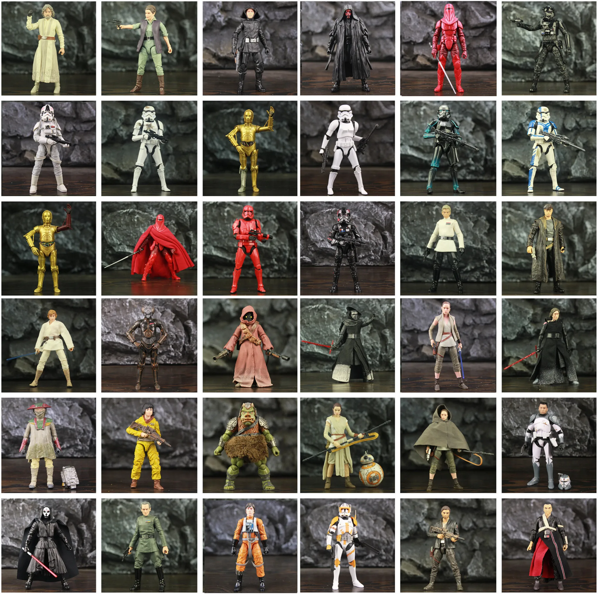 Star Wars 6 "Action Figure Kylo Ren Rey Luke Leia C-3Po Wolffe Nihilus Chirrut Sith Trooper Carbonite Grand Moff Dengar Rex Toys