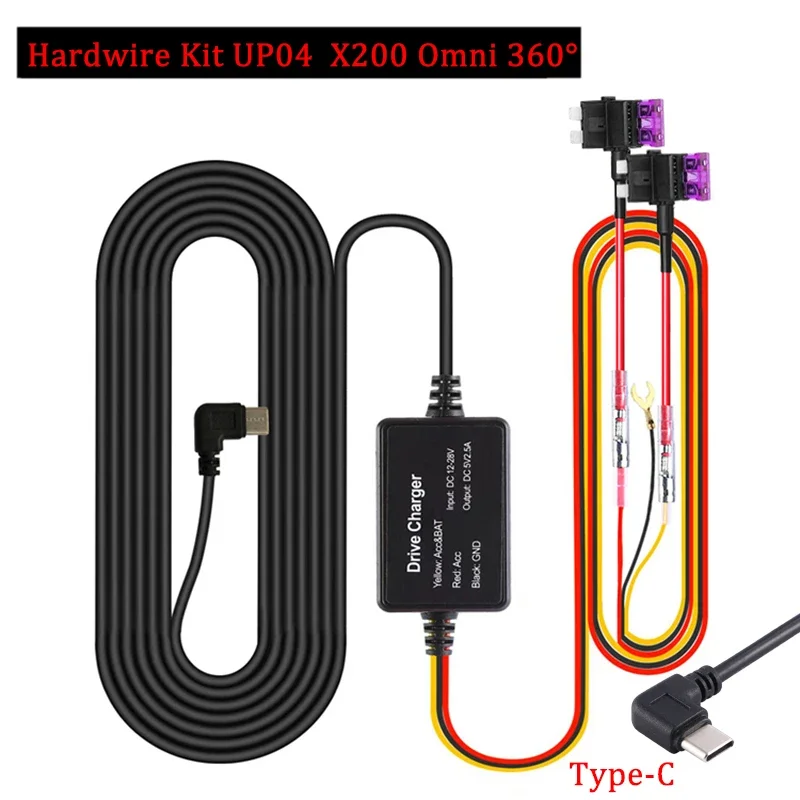 Per 70Mai Hardwire Kit Up04 Cavo Di Sorveglianza Di Parcheggio Per 70Mai Hardwire Kit X200 Omni 360 ° 24H Monitor Di Parcheggio Linea Di Alimentazione