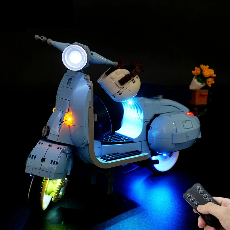 Kit Luci Led Rc Per Lego 10298 Vespa 125 Building Blocks Giocattolo In Mattoni (Solo Luce A Led, Senza Modello Di Blocchi)