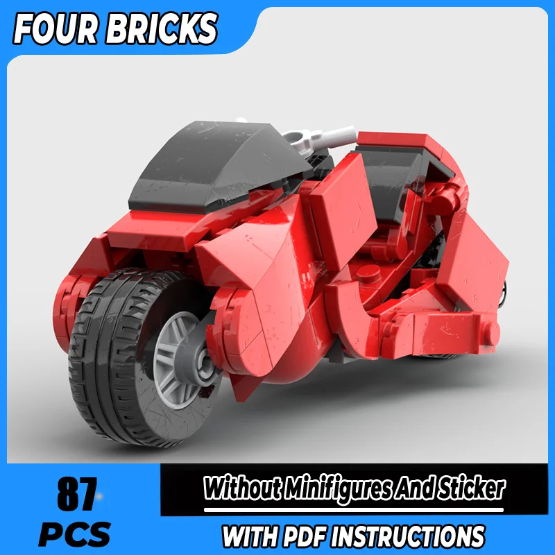 Moc Building Blocks Kaneda Modello Di Bici Tecnologia Mattoni Giocattolo Fai Da Te Per Bambini Regalo Per Bambini Vespa Rossa Alternativa Build Akira 