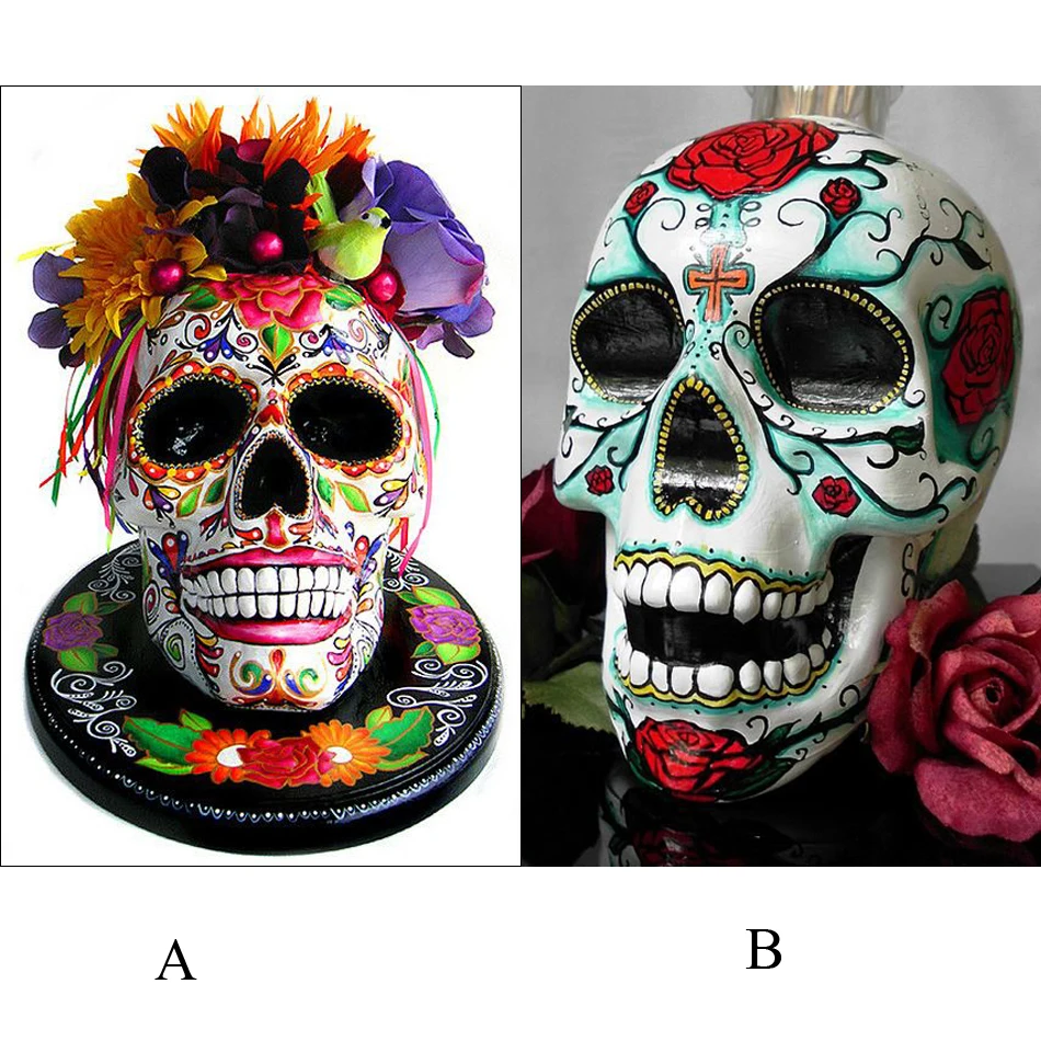 Skull 5D Diy Diamond Painting Flower Skull Cross Stitch Artwork Mosaic Kits 3D Full Square Diamond Embroidery Needlework Teschio