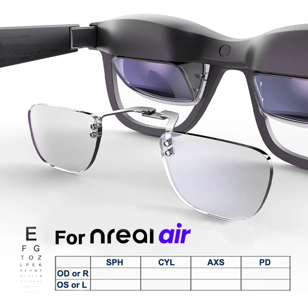 Lenti Graduate Per Nreal Air Ar Smart Glasses Lens Custom Miopia Ipermetropia Astigmatismo Occhiali Anti-Radiazioni Blu