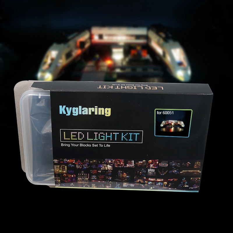 Kit Luci A Led) Per 60051 Compatibile Con Set Di Giocattoli Fai-Da-Te Per Treni Passeggeri Ad Alta Velocità 02010 Città (Blocchi Non Inclusi)