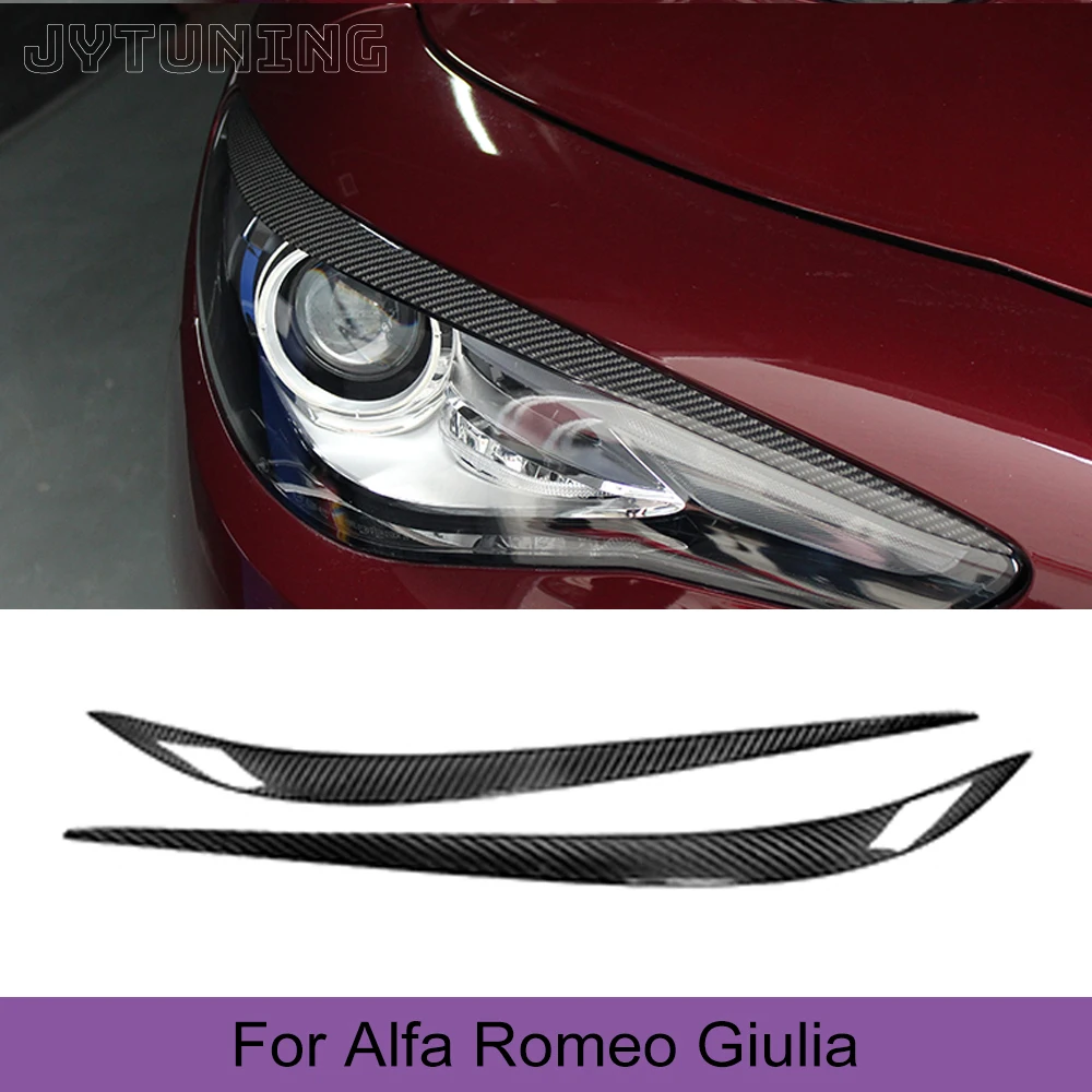 Sopracciglia Faro In Fibra Di Carbonio/Frp Per Alfa Romeo Giulia Quadrifoglio Base Quadrifoglio Verde Ti Berlina 4 Porte 2015-2018