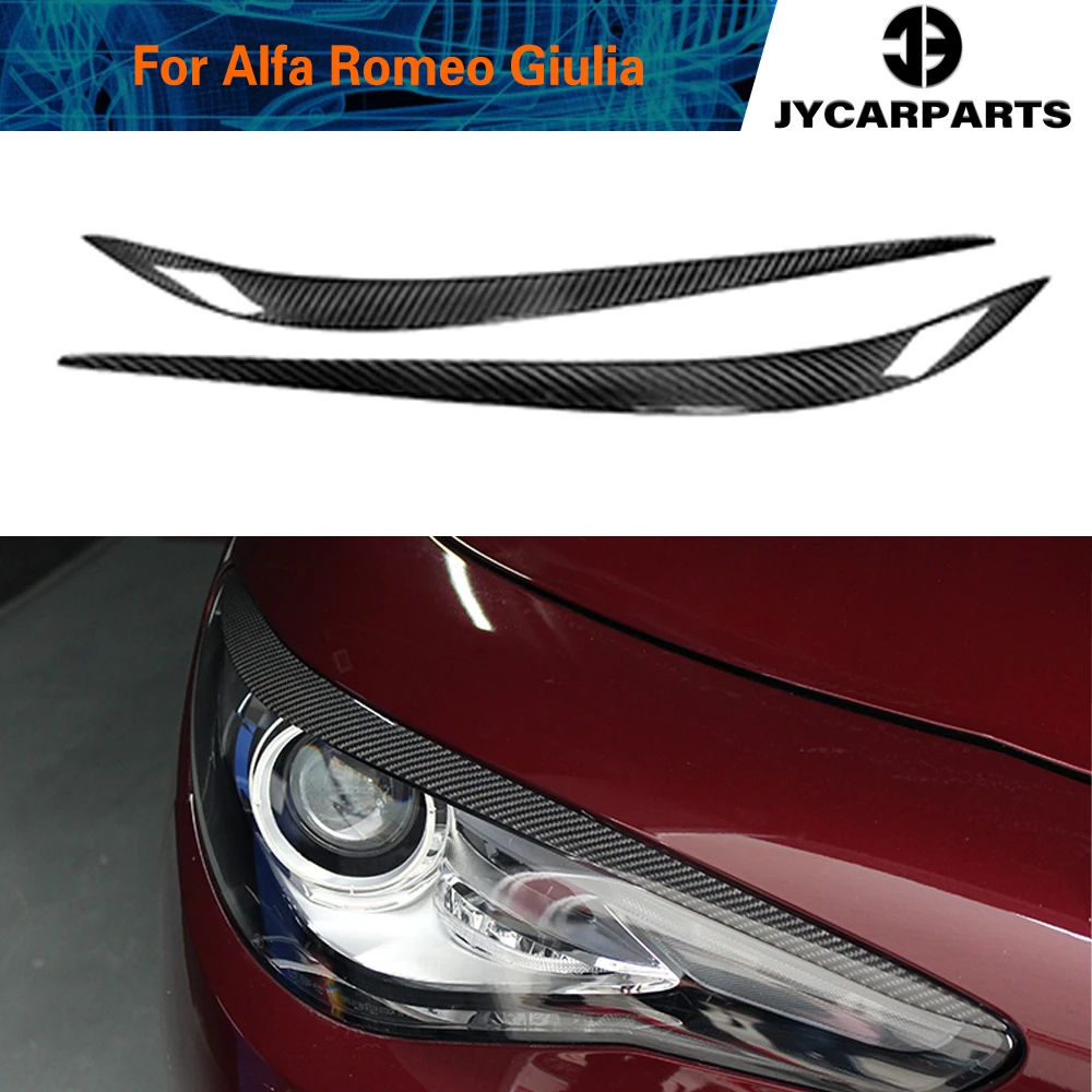 Sopracciglia Faro In Fibra Di Carbonio/Frp Per Alfa Romeo Giulia Quadrifoglio Base Quadrifoglio Verde Ti Berlina 4 Porte 2015-2018