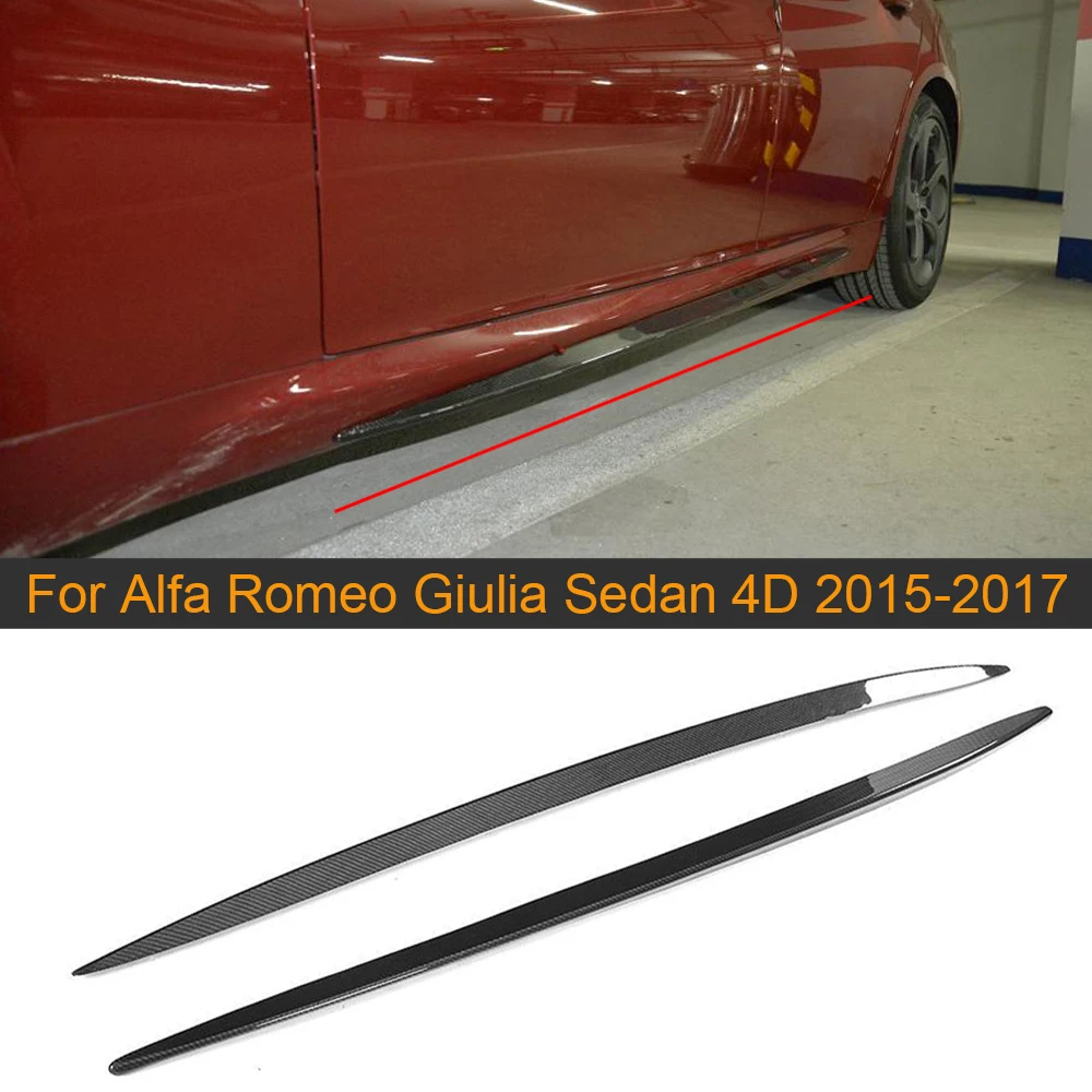 Adesivo Grembiuli Paraurti Minigonne Laterali In Fibra Di Carbonio Per Alfa Romeo Giulia Berlina 4 Porte 2015-2017 Non Per Minigonne Laterali Auto Qua