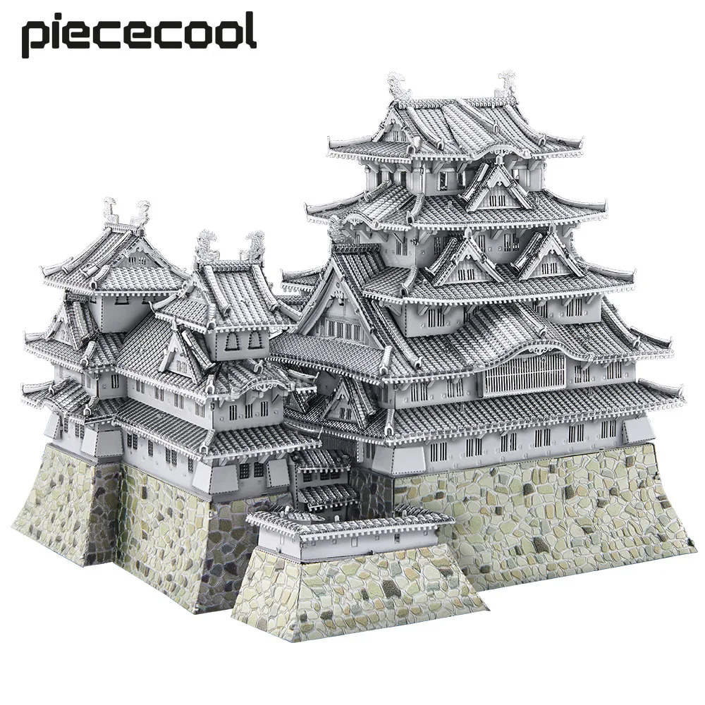 Piececool Model Building Kit Himeji-Jo Castle Puzzle 3D Metal Giocattoli Fai Da Te Rompicapo Regali