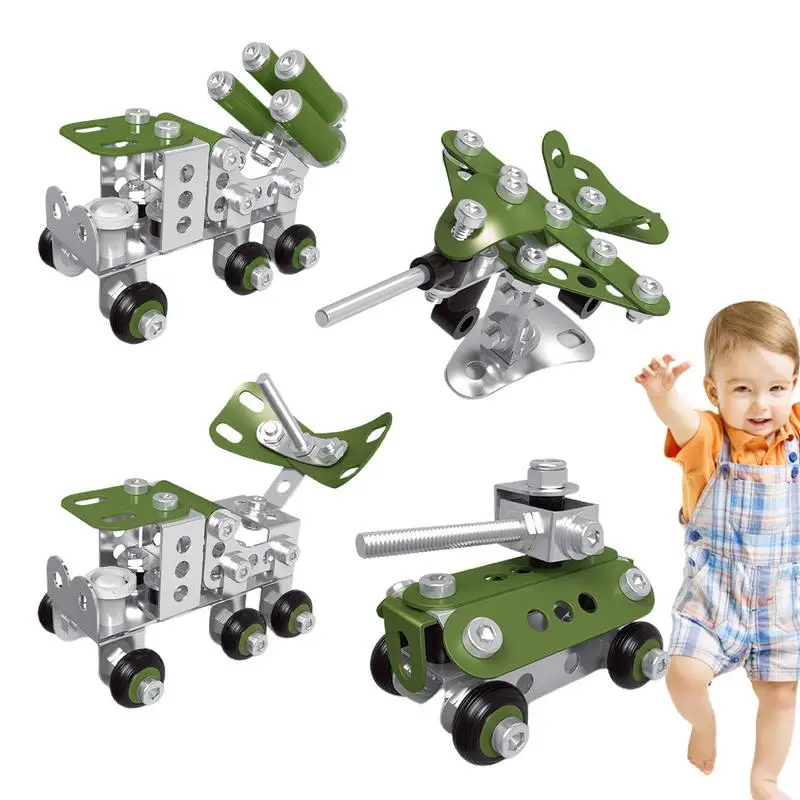 Ingegneria Building Bricks Metal Bricks Puzzle Engineering Set Educational Construction Engineering Building Blocks For Kids