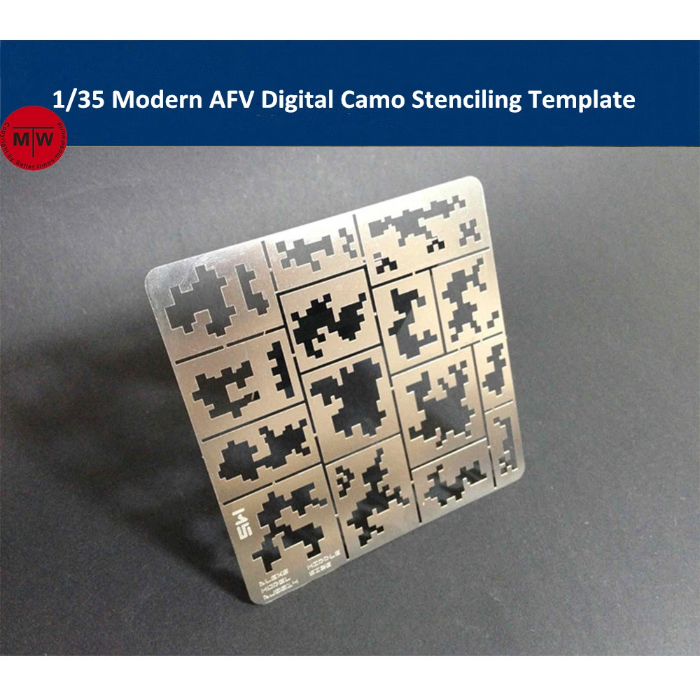 Scala 1/35 Moderna Afv City Digital Camo Stenciling Template Perdita Spray Model Building Tools Aj0014