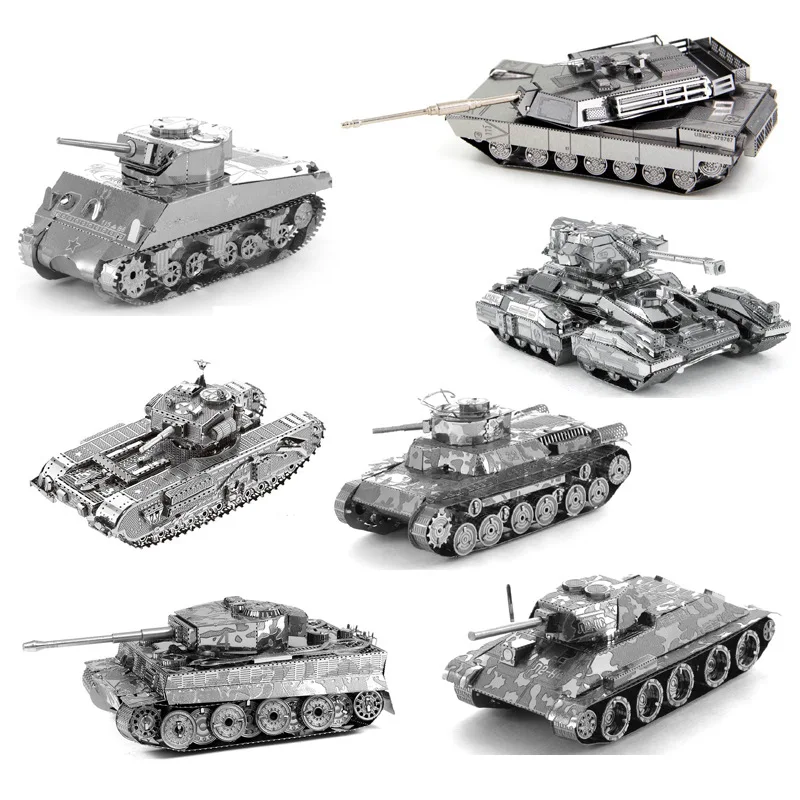Natale Fai Da Te 3D In Metallo Tridimensionale Assemblato Modello Building Blocks Chieftain Tank Carro Armato Di C20Ber Tiger Tank Puzzle