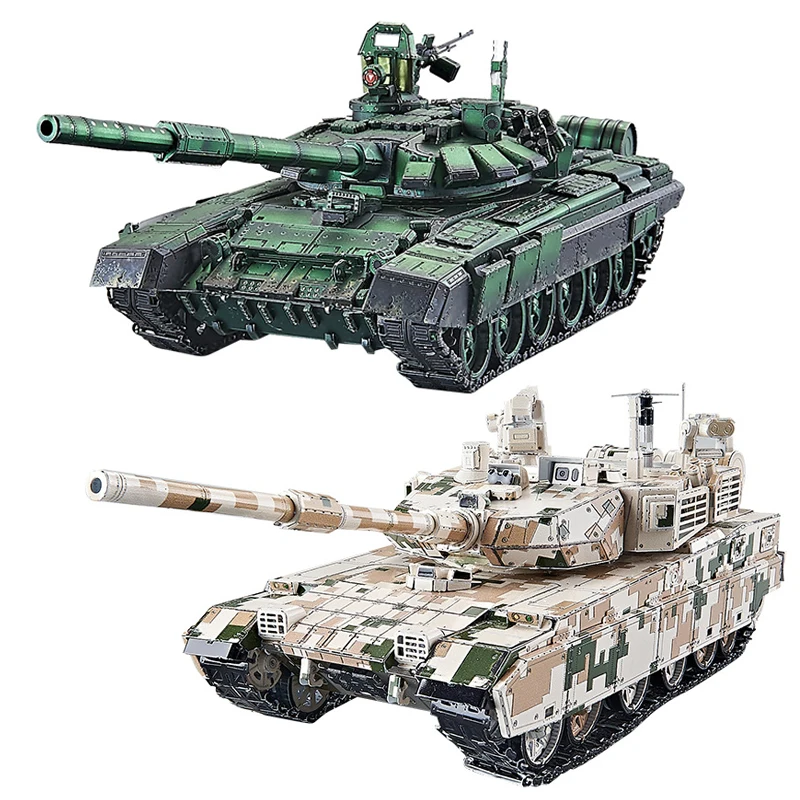 Puzzle In Metallo 3D Militare Russia Vt-4A1 Carro Armato Di Battaglia Modello Di Costruzione Kit Fai Da Te Taglio Laser Jigsaw Toys Per Adulti Regali 