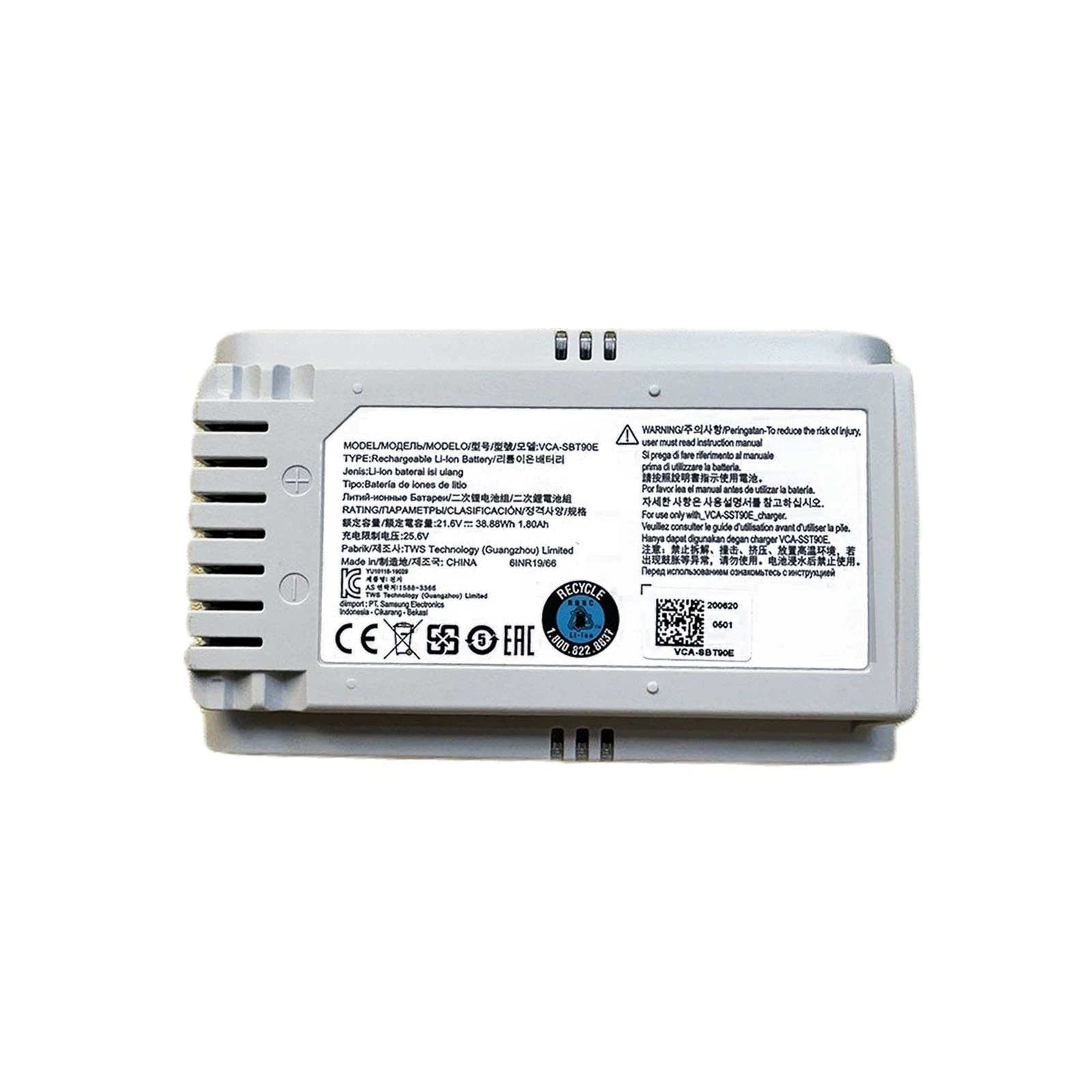 Batteria A Vuoto Vca-Sbt90 Vca-Sbt90E Vca-Sbt90Eb Per Samsung Jet 70 Pet Jet 90E Batteria A Vuoto Jet 75 Stick