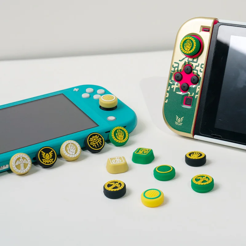 Per Nintendo Switch Oled Kingdom Of Zelda Tears Theme Rocker Hat Ns/Led/Lite Soft Silicone Rocker Hat Button Caps Switch Lite