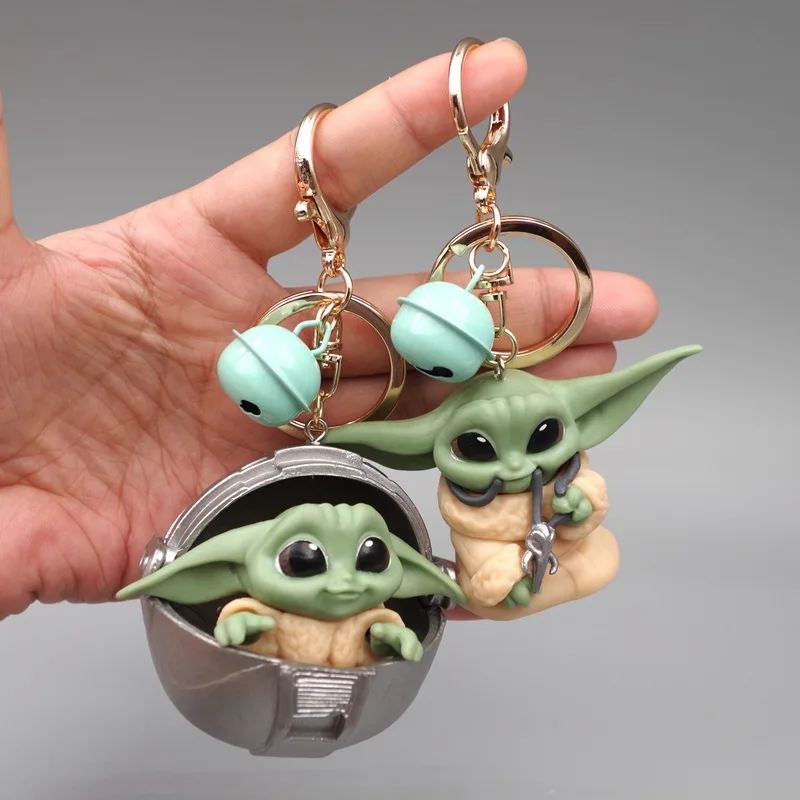 Portachiavi Disney Action Figure Baby Yoda Ciondolo Modello Portachiavi Kawaii Cartoon Portachiavi Anime Figure Yoda Portachiavi Giocattolo Per Bambin