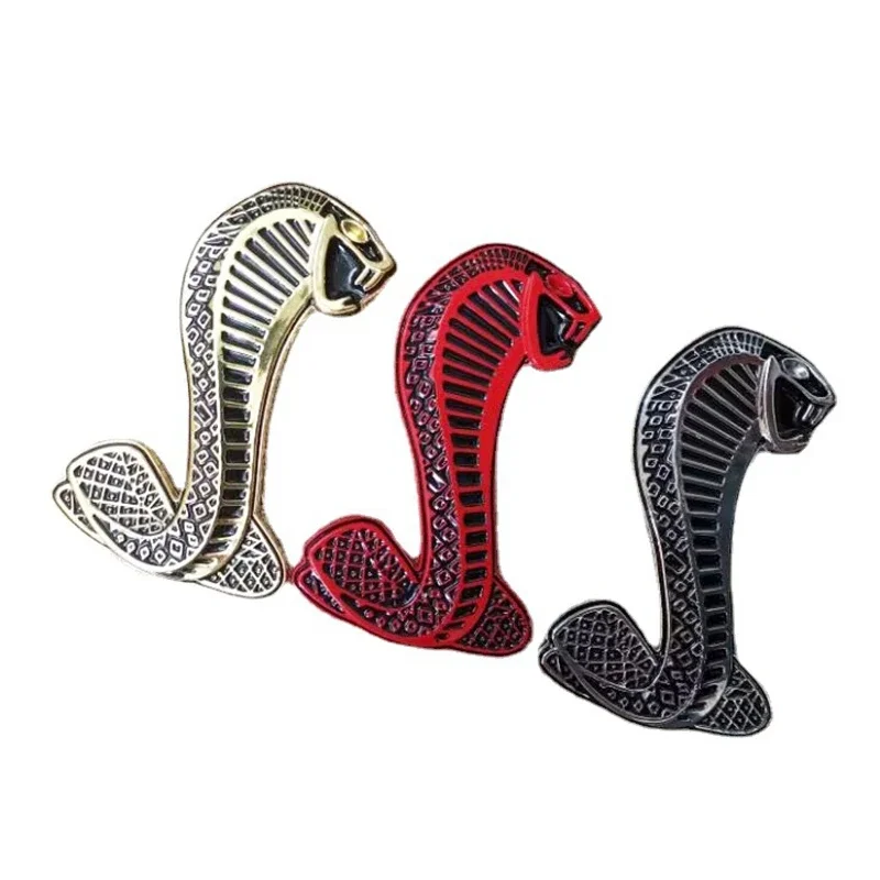 Per Ford Mustang Cobra Shelby Gt500 Gt350 3D Metal Cobra Logo Badge Emblem Car Sticker Decorazione Accessori