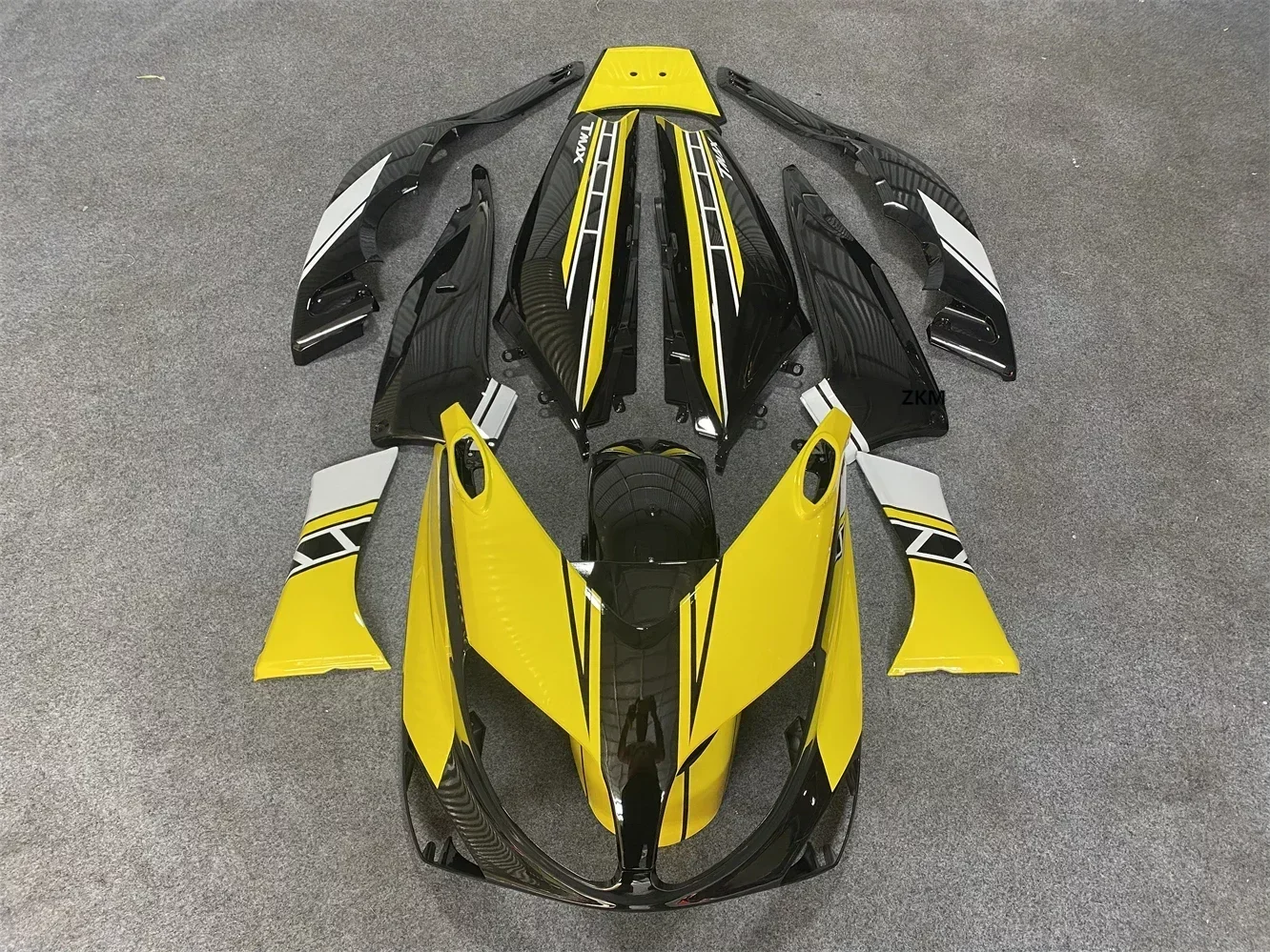 Nuovi Kit Carene Moto Abs Adatti Per Yamaha Tmax500 2001 2002 2003 2004 2005 2006 2007 Tmax Carrozzeria Set Custom Black Silver