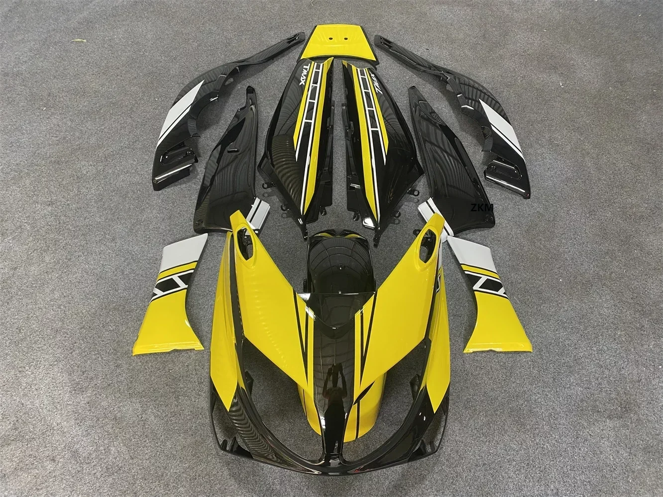 Nuovi Kit Carene Moto Abs Adatti Per Yamaha Tmax500 2001 2002 2003 2004 2005 2006 2007 Tmax Carrozzeria Set Custom Black Silver