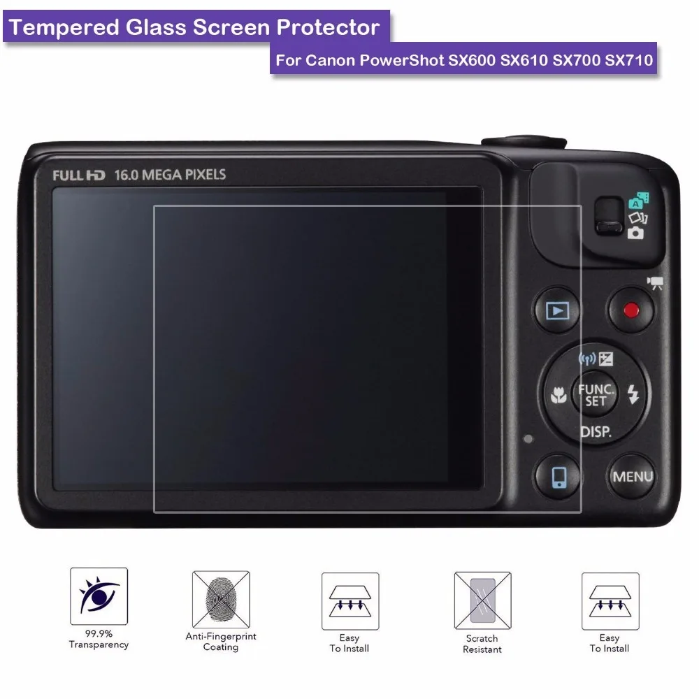 9 H Durezza Premium Vetro Temperato Lcd Screen Protector Pellicola Schermo Per Canon Powershot Sx600 Sx700 Sx610 Sx710 Accessori