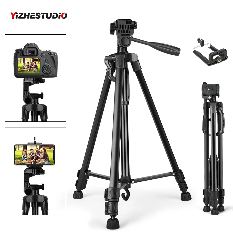 Treppiede Per Fotocamera Yyongestudio 50-140Cm Dslr Supporto Portatile Flessibile Per Gopro Iphone Canon Nikon Sony Con Clip Per Telefono Con Vite 1/4