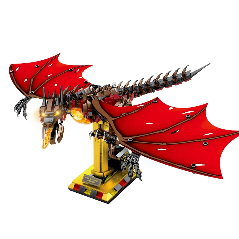 Nuovo 2023 Fire Smaugs Dragons Rings Fightar Season 14 Fly Building Blocks Set Di Modelli Classici Bricks Kid Kit