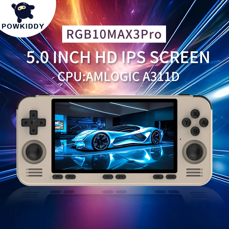 Powkiddy Rgb10 Max3 Pro 854*480 Schermo Ips Da 5 Pollici Amlogic A311D Retro Pocket Open-Source Console Di Gioco Portatile Regali Per Bambini