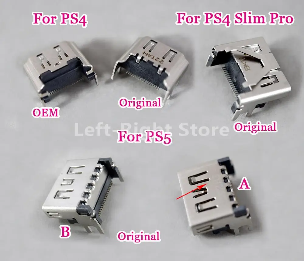 2 Pezzi Per Sony Playstation Connettore Jack Ps4 Slim Pro Per Console Ps5 Compatibile Con Hdmi