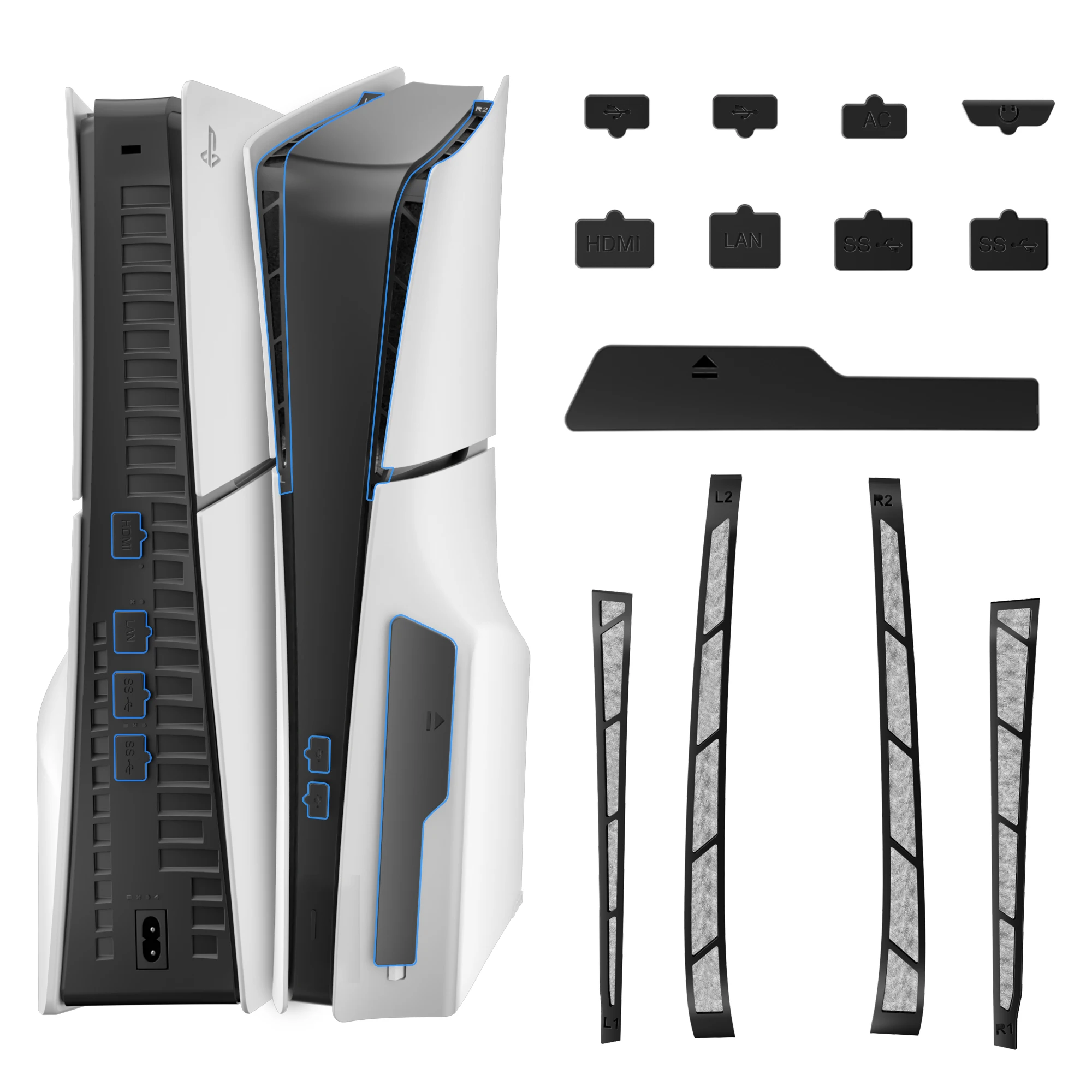 Per Ps5 Slim Console Host Protezione Antipolvere In Silicone Copertura Antipolvere Per Ps5 Slim Antipolvere Set Per Ps5 Slim