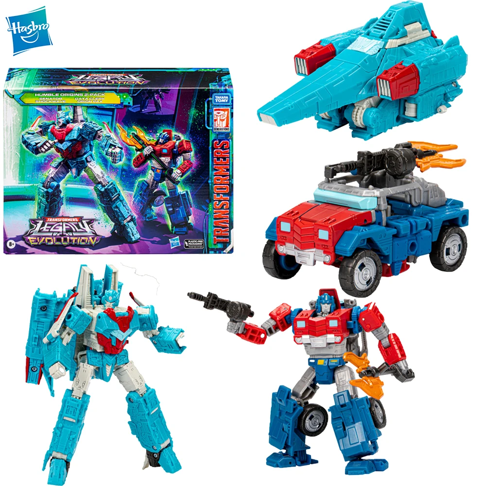[In-Stock] Transformers Legacy Evolution Humble Origins 2-Pack Senator Shockwave & Data Impiegato Orion Pax Action Figures Toy