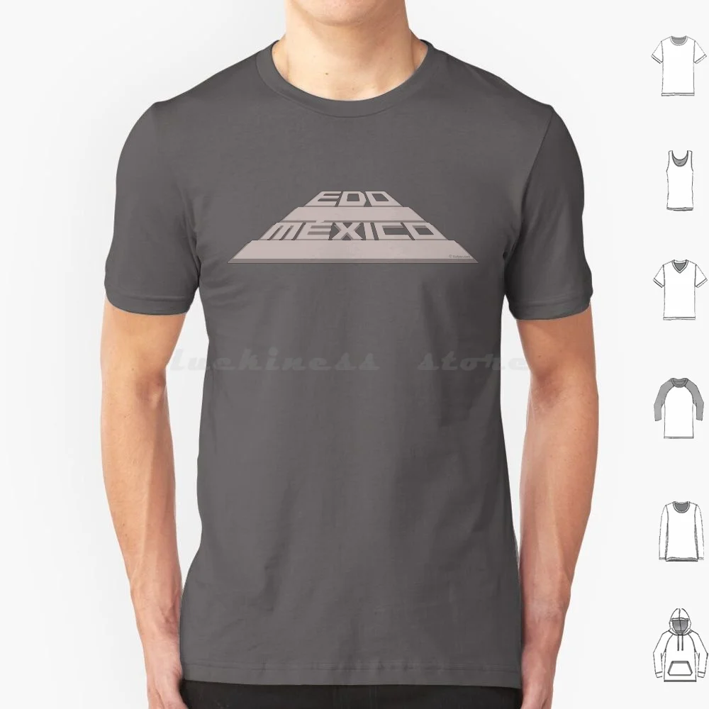 Estado De Mexico Con Piramide T Shirt Big Size 100% Cotone Messico State Estado De Mexico Pyramid Piramide Muslimataztec
