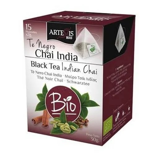 Te Negro Chai India Bio Infusi 15 Piramide Da 2Gr Di Artemis | Erbe Naturali, Non Chimiche. D82
