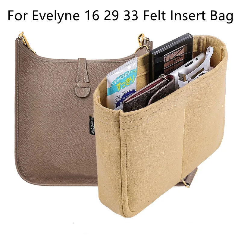 Per H Evelyne 16 29 33 Borsa Con Inserto In Feltro Borsa Organizer Per Trucco In Feltro Borsa Interna Base Portatile Shaper