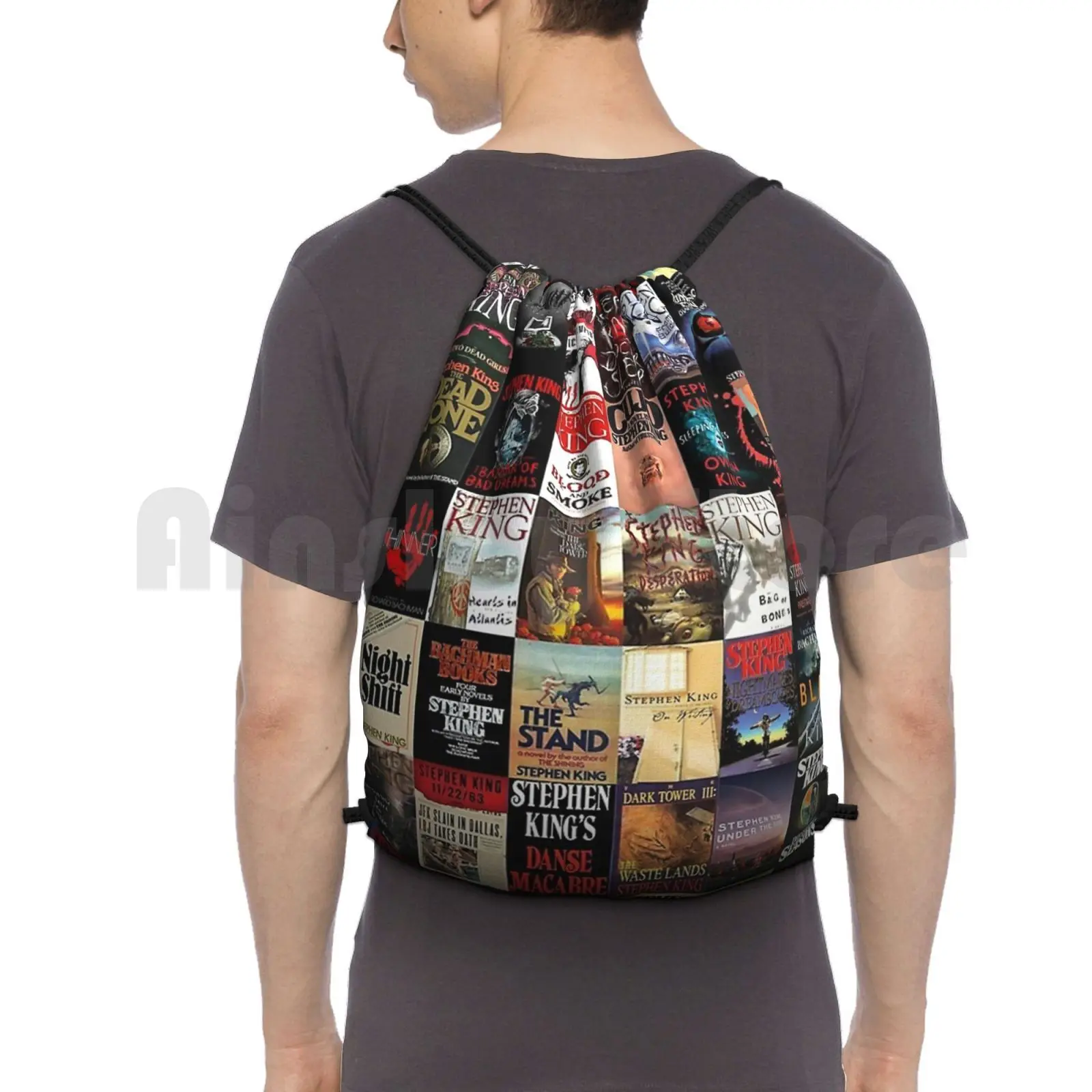 Stephen King Romanzi Zaino Borse Con Coulisse Borsa Da Palestra Impermeabile Stephen King Romanzi Fashion New York Pattern London Paris