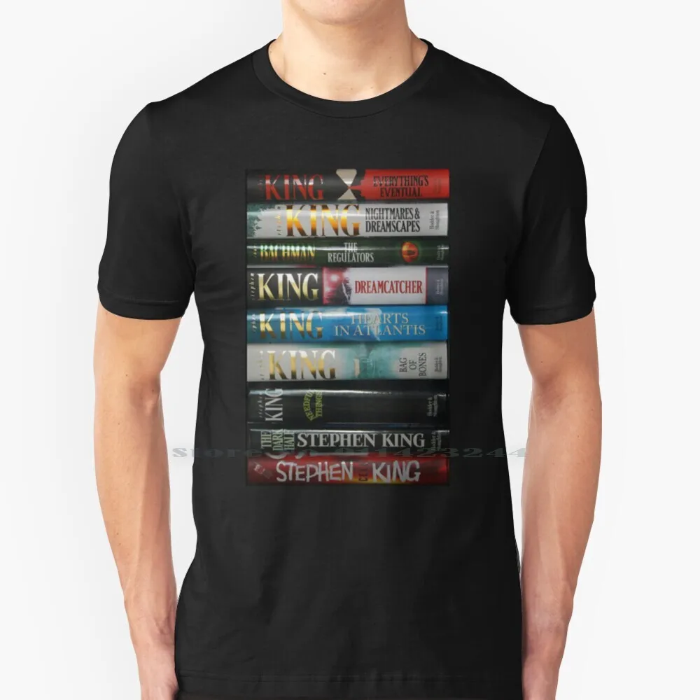 Stephen King Hc1 Maglietta Cotone 6Xl Libri Spine Stephen King Horror Titoli Fiction