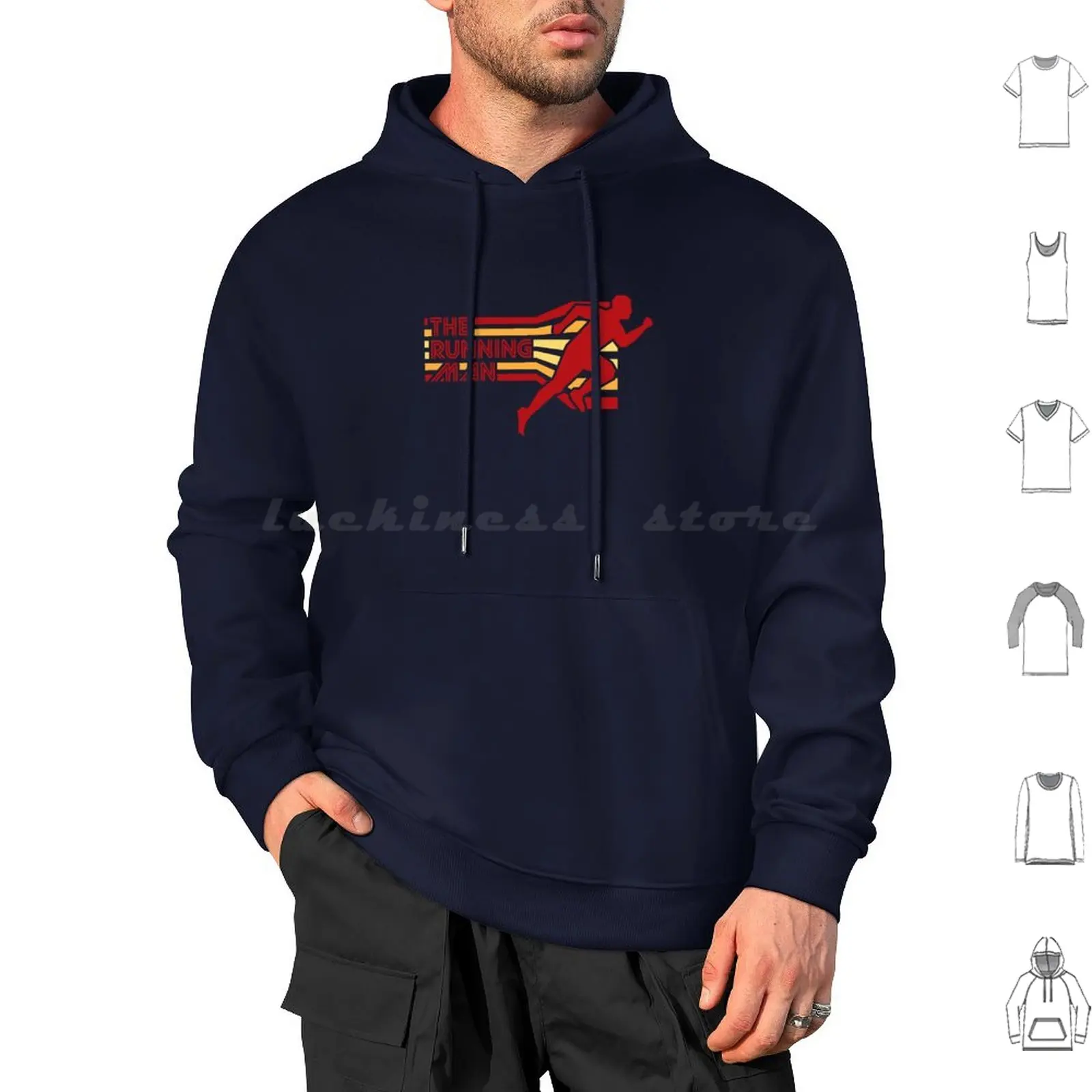 The Running Man Felpa Con Cappuccio In Cotone Manica Lunga 2019 Dystopian Reality Tv Reality Stephen King Running Man The Running Man