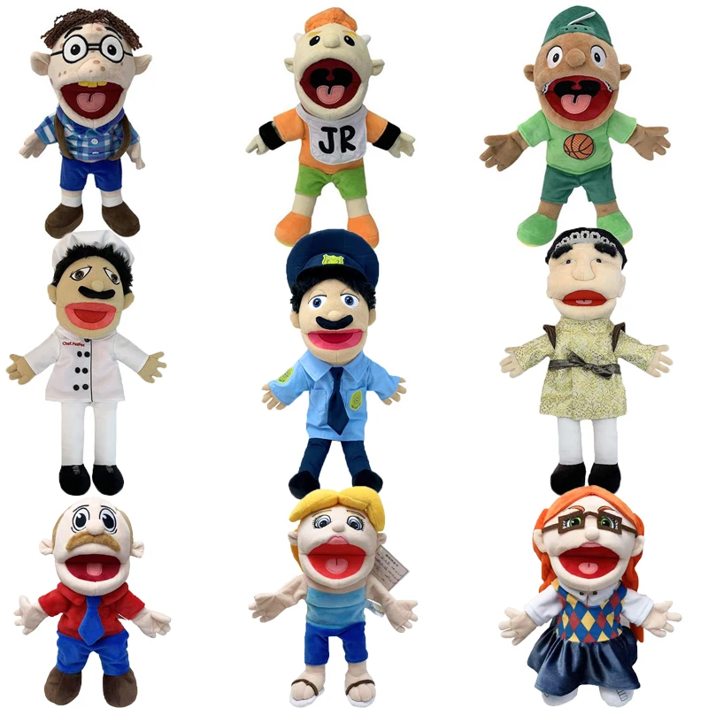 Pettey Puppet Doll Hand Muppet Cody Junior Joseph Chef Police Prince Dad Mom Penelope Soft Doll Toy Talk Show Party Prop Kid Gift