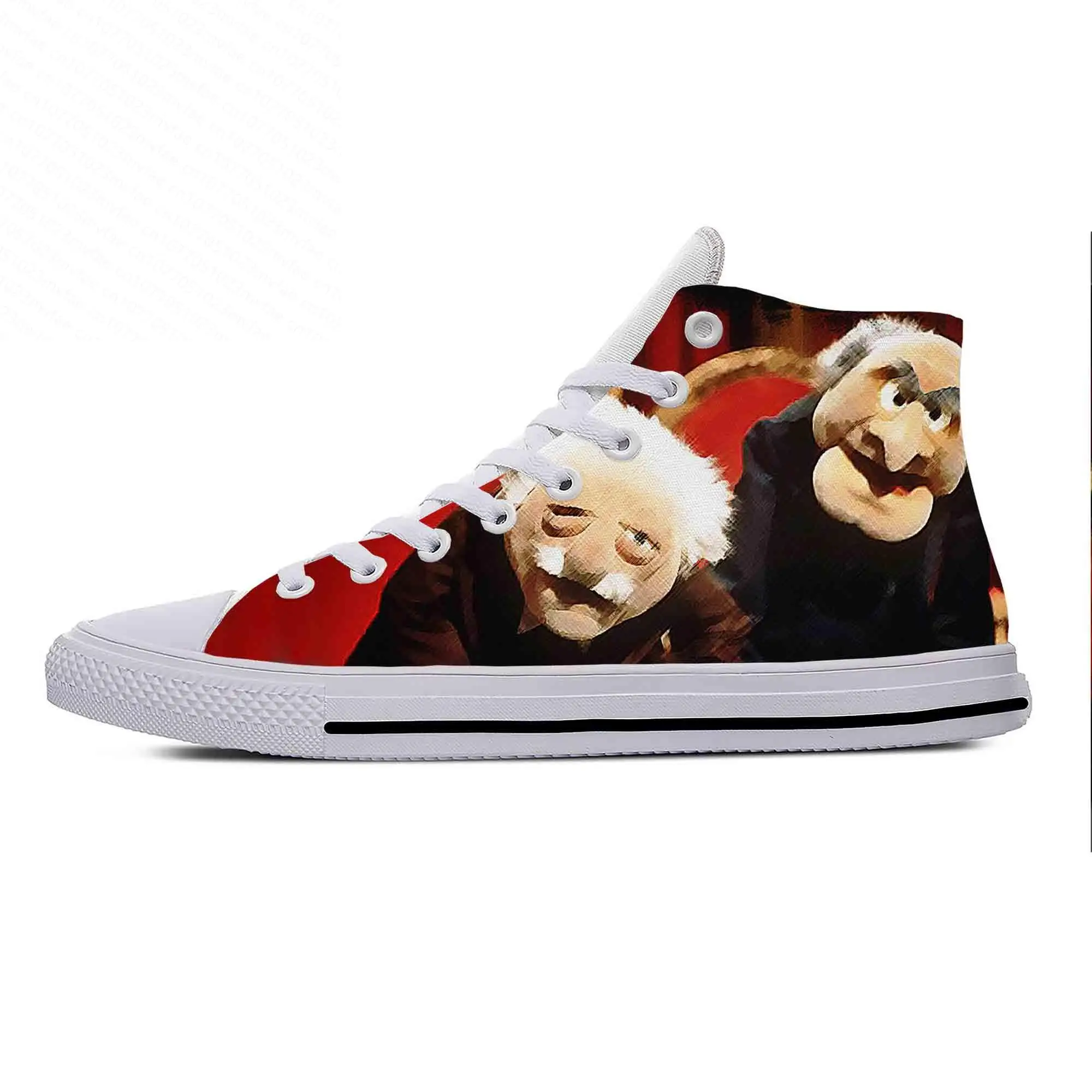Anime Cartoon Manga Statler Waldorf Muppet Show Scarpe Di Stoffa Casual High Top Leggero Traspirante Stampa 3D Uomo Donna Sneakers