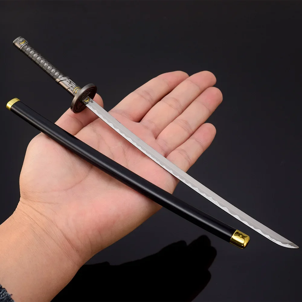 Ghost Game Periferiche 26Cm Autunno Frost Swords Real Steel Katana Metal Model Uncut Samurai Arma Ornamenti Da Collezione Toy Boy