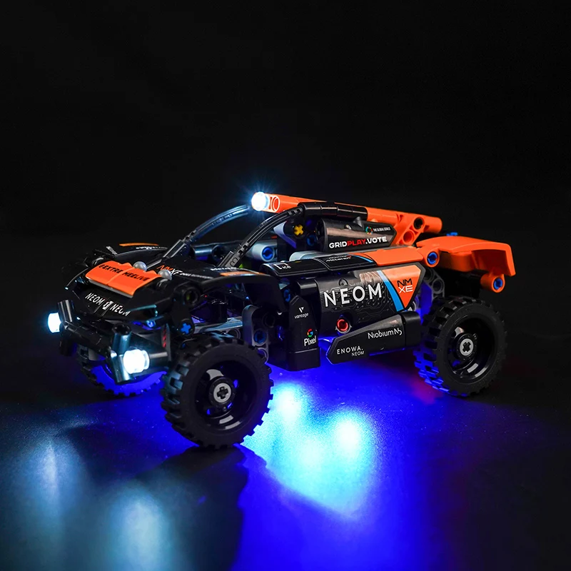 Vonado Led 42166 Set È Adatto Per Blocchi Di Costruzione Per Auto Da Corsa Neom Mclaren Extreme E (Inclusi Solo Accessori Di Illuminazione)