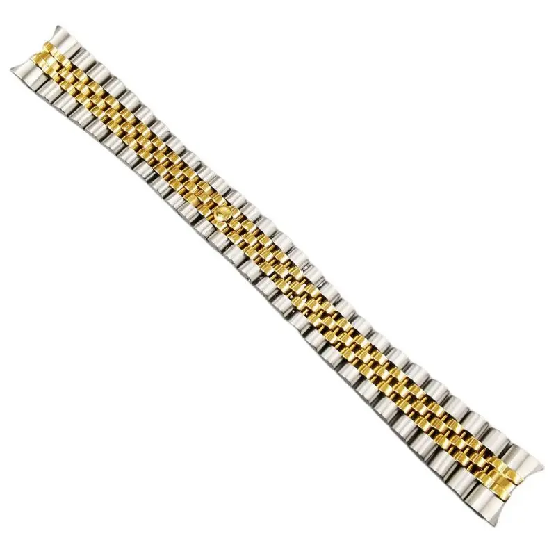 20Mm Jubilee Chiusura Nascosta Cinturino In Acciaio Inossidabile Argento Oro Adatto Per Bracciale Di Ricambio Rlx 116200 116233 116234