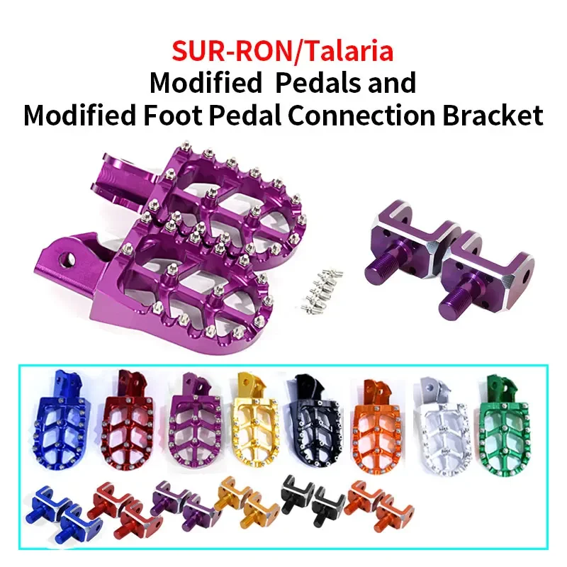 Per Pedane Surron Pedane Poggiapiedi Pedali Supporto E-Bike Scooter Dirtbike Moto Fuoristrada Sur-Ron Segway X260 Parti